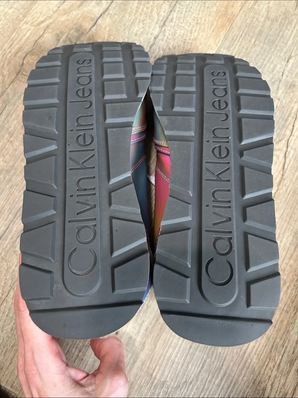 Calvin Klein Jeans Multicolor Iridescent Lace-Up Sneakers